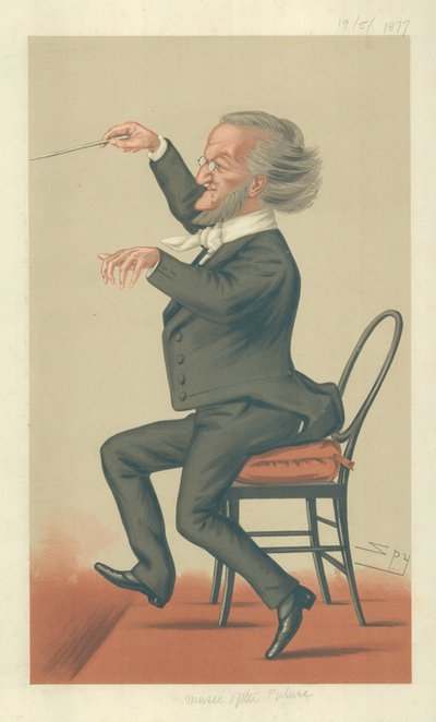 Richard Wagner, Geleceğin Müziği, 19 Mayıs 1877, Vanity Fair karikatürü by Leslie Matthew Ward