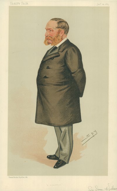 Sir Samuel Wilson, Bir gecekondu, 24 Ocak 1885, Vanity Fair karikatürü by Leslie Matthew Ward