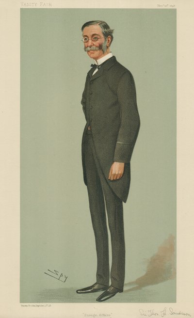 Sir Thomas Henry Sanderson, Dışişleri, 10 Kasım 1898, Vanity Fair karikatürü by Leslie Matthew Ward