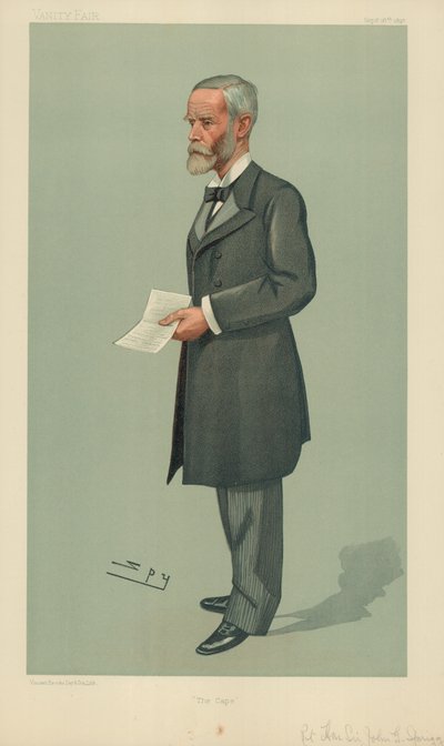 The Right Hon Sir John Gordon Sprigg, The Cape, 16 Eylül 1897, Vanity Fair karikatürü by Leslie Matthew Ward