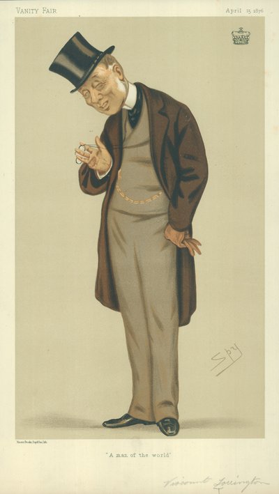 Vikont Torrington, Bir dünya adamı, 15 Nisan 1876, Vanity Fair çizgi filmi by Leslie Matthew Ward