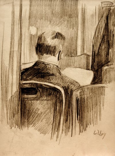kafede okuyanlar by Lesser Ury