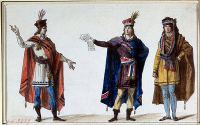 Fransız Devrimi: Cumhuriyetçi hakimlerin kostümleri. Lesueur kardeşlerin izleri by Lesueur Brothers