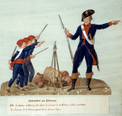 1789 Fransız Devrimi: Çocukların Yemini. Guaj des freres Lesueur (18. yüzyıl). Paris, Musee Carnavalet by Lesueur Brothers
