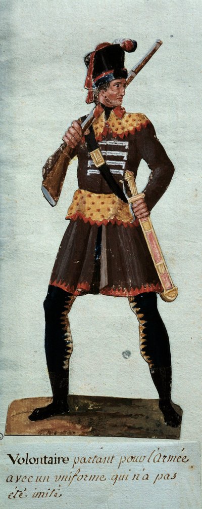 Fransız Devrimi “” ordu için gönüllü hareket”” Gouache des freres Lesueur (18. yüzyıl) Paris, Musee Carnavalet by Lesueur Brothers
