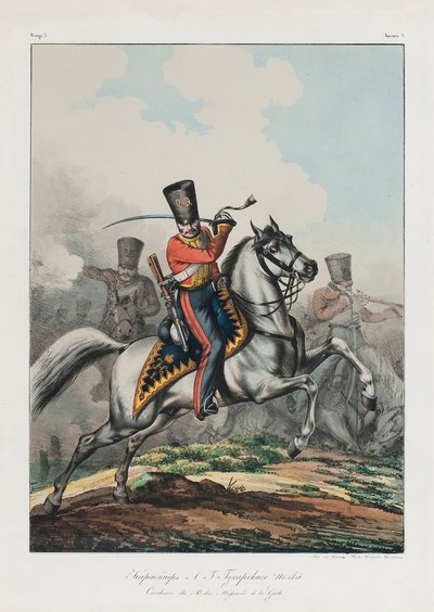 Hussar alayının karabinası, 1830