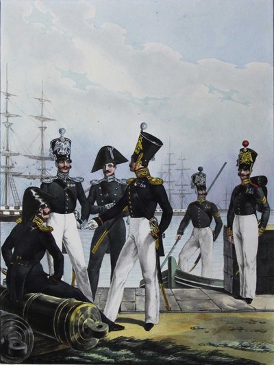 Muhafızlar Birliği Topçu Bölüğü ve Muhafızlar Kargo Bölüğü, 1829 by Lev Alexandrovich Belousov