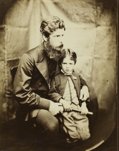 Rev. James Langton Clark ve oğlu Charles by Lewis Carroll