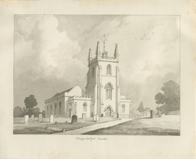 Kingswinford Kilisesi: sepya çizimi, 1837 by Lewis John Wood