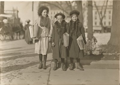 Connecticut Newsgirls (Hartford) by Lewis W. Hine