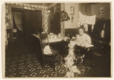 [Home Work (Woman at Sewing Machine)] by Lewis W. Hine