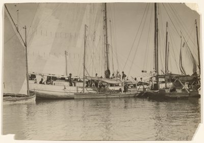 [İstiridye Tekneleri, Mobile Körfezi, Alabama] by Lewis W. Hine