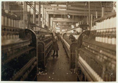 Child spinner in Mollahan Cotton Mills, Newberry, South Carolina, 1908  by Lewis Wickes Hine