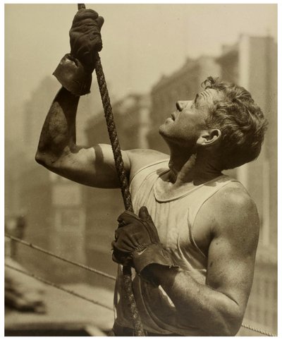 İnşaat işçisi Empire State binası, c.1930 by Lewis Wickes Hine