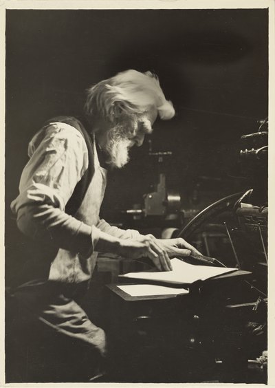 Printer in New York, 1905  by Lewis Wickes Hine