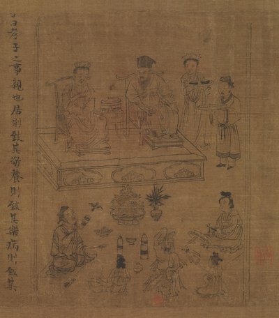 Evlada Dindarlık Klasiği, yaklaşık. 1085. by Li Gonglin