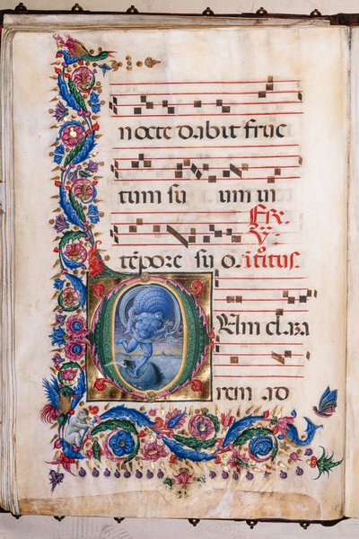 Piccolomini Kütüphanesi: koro kitabı, morina. 20.5, ff. “Aeolus” ile 36v, Liberale da Verona (yaklaşık 1445 - 1527/9). by Liberale da Verona