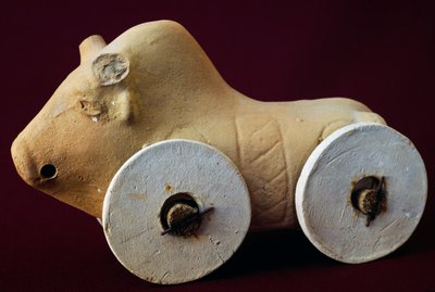 Tekerlekli hayvan, pişmiş toprak çocuk oyuncağı, İtalik uygarlık by Unbekannt Unbekannt
