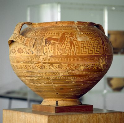 Argive krater geometrik süslemeli, çapı 50 cm, Yunan uygarlığı, MÖ 8. yy by Unbekannt Unbekannt