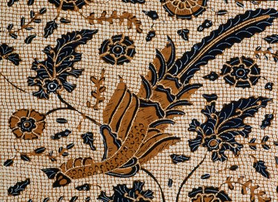 Peksi podang, Surakarta, Java, Endonezya, ayrıntılar olarak adlandırılan geleneksel tasarıma sahip Batik by Unbekannt Unbekannt