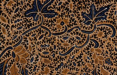Geleneksel çiçek tasarımlı Batik, Surakarta, Java, Endonezya, ayrıntılar by Unbekannt Unbekannt