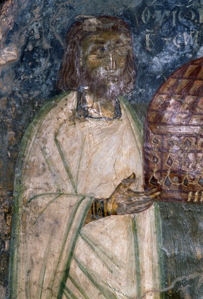 Agia Anna kilisesinin fresk alıcısı, elinde kilise modeli, 1642