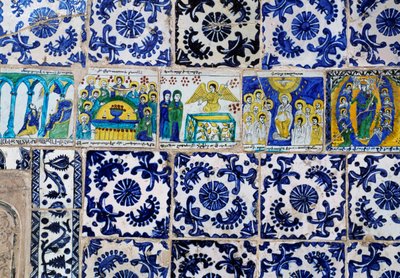 Majolica çini dekorasyonu (17. yüzyıl), Kudüs Ermeni Patrikhanesi, Kudüs Eski Şehri (Unesco Dünya Mirası Listesi) by Unbekannt Unbekannt