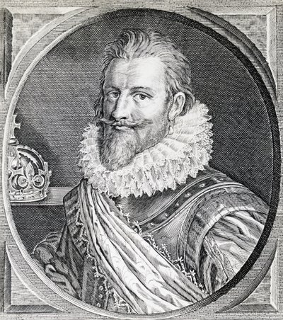 Christian IV (1588-1648), Danimarka ve Norveç Kralı, gravür portresi by Unbekannt Unbekannt