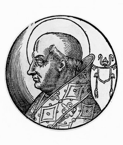 Aziz Agapetus I portresi (536 öldü), 57. Katolik Kilisesi Papası 535, gravür by Unbekannt Unbekannt