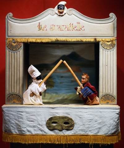 Punch (Pulcinella) ve Pasquale Terremoto, Maria Imperatrice Guarattelle tiyatrosundan kuklalar, Napoli, İtalya by Unbekannt Unbekannt