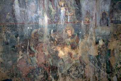 At sırtında azizler, Bizans kilisesi Agios Athanasios