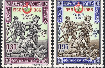 Cezayir 1956-1966 bağımsızlığı için pullar by Unbekannt Unbekannt
