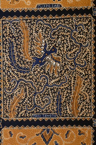 Peksi yawoto, Surakarta, Java, Endonezya adı verilen geleneksel batik tasarımı, ayrıntılar by Unbekannt Unbekannt