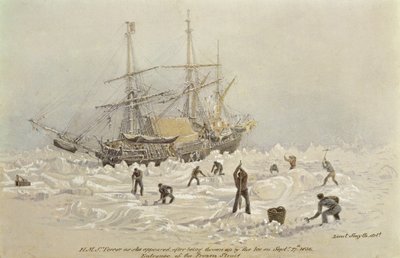 Bir Ticaret Yolculuğundaki Olaylar: Donmuş Kanalda Buz Tarafından Atıldıktan Sonra Ortaya Çıkan HMS Terörü, 27 Eylül 1836 by Lieutenant Smyth