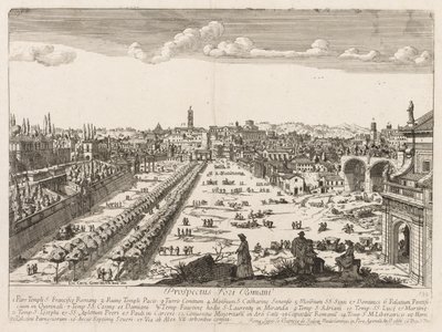 Prospektüs'ten Roma Forumu, 1666 by Lievin Cruyl