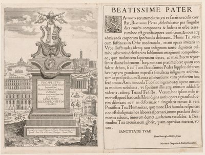 Prospektüs Lourum Urbis Romae Insign[ium]