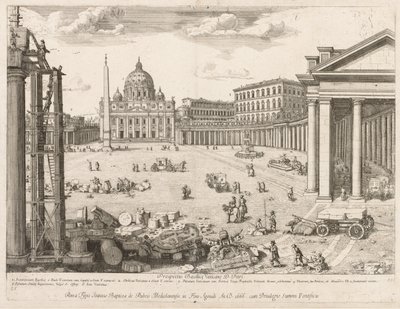 Aziz Roma Şehri Lourum Prospektüsünden Aziz Petrus Bazilikası, 1666. by Lievin Cruyl
