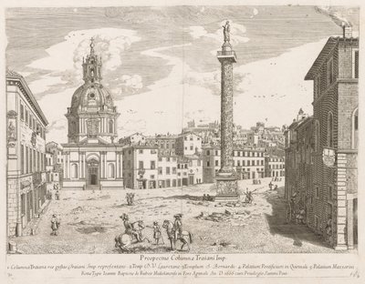 "Prospectus Locurum Urbis Romae Insign[ium]'dan Trajan Sütunu by Lievin Cruyl