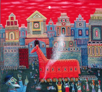 Madonna Zambakları ile Yaz Bahçesi by Lilian Stannard