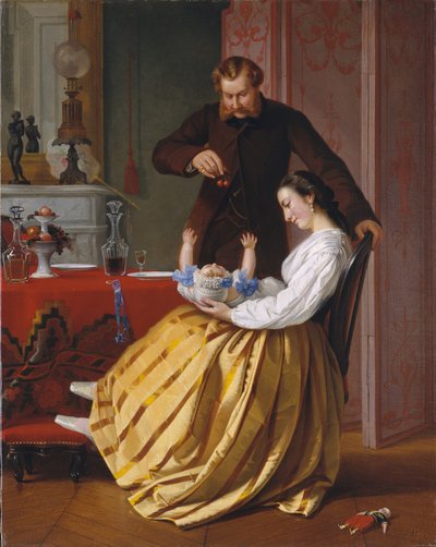Konuşma Parçası, c.1851-52 (tuval üzerine yağlı boya) by Lilly Martin Spencer