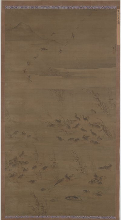 Kumların üzerine inen kazlar by Lin Xue