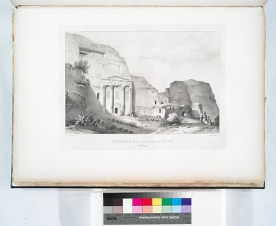 Kasabanın güneyindeki mezar, Petra by Linant (Linant Pasha) Bellefonds