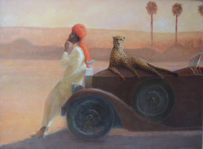 Bonnet üzerinde çita by Lincoln Seligman