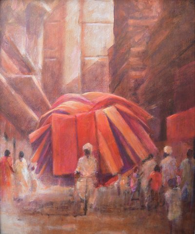 Bisikletli kilim satıcısı by Lincoln Seligman