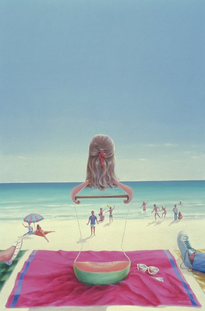 Wrigley Gum Girl I (tuval üzerine akrilik) by Lincoln Seligman
