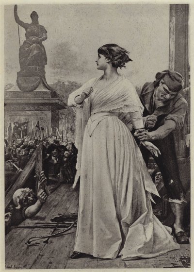 Madame Roland İskelede (taş) by Lionel (after) Royer