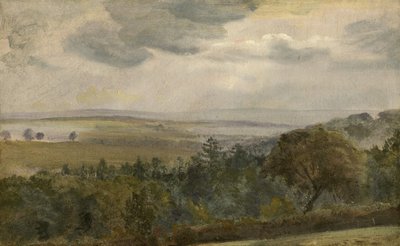 Bulutlu Geniş Manzara, c.1850 by Lionel Constable