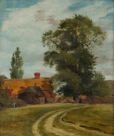 Çiftliğe Giden Yol (tuval üzerine yağlı boya) by Lionel Constable