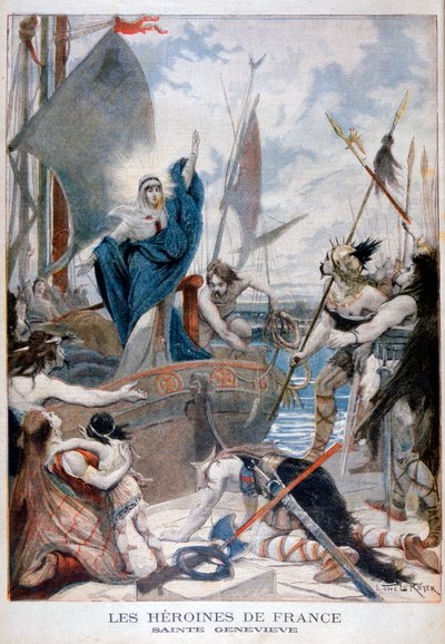 St Genevieve, Fransa'nın kahramanı, 1896 by Lionel Noel Royer