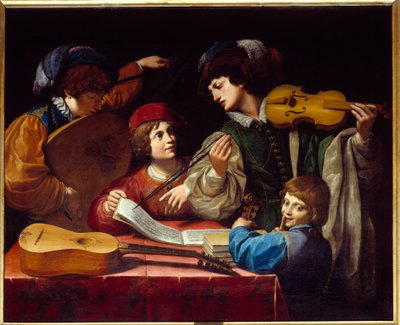 Leonello Spada (1576-1622) 1615 tarafından bir Konser Tablosu yakl. Güneş. 1,43x1,72 m by Lionello Spada
